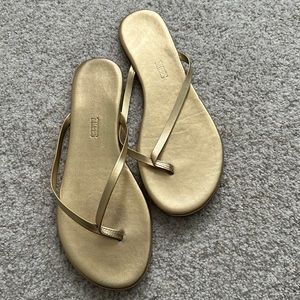 Tkees gold flip flop sandal